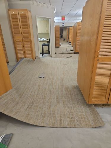 Country Club carpeting installation. 